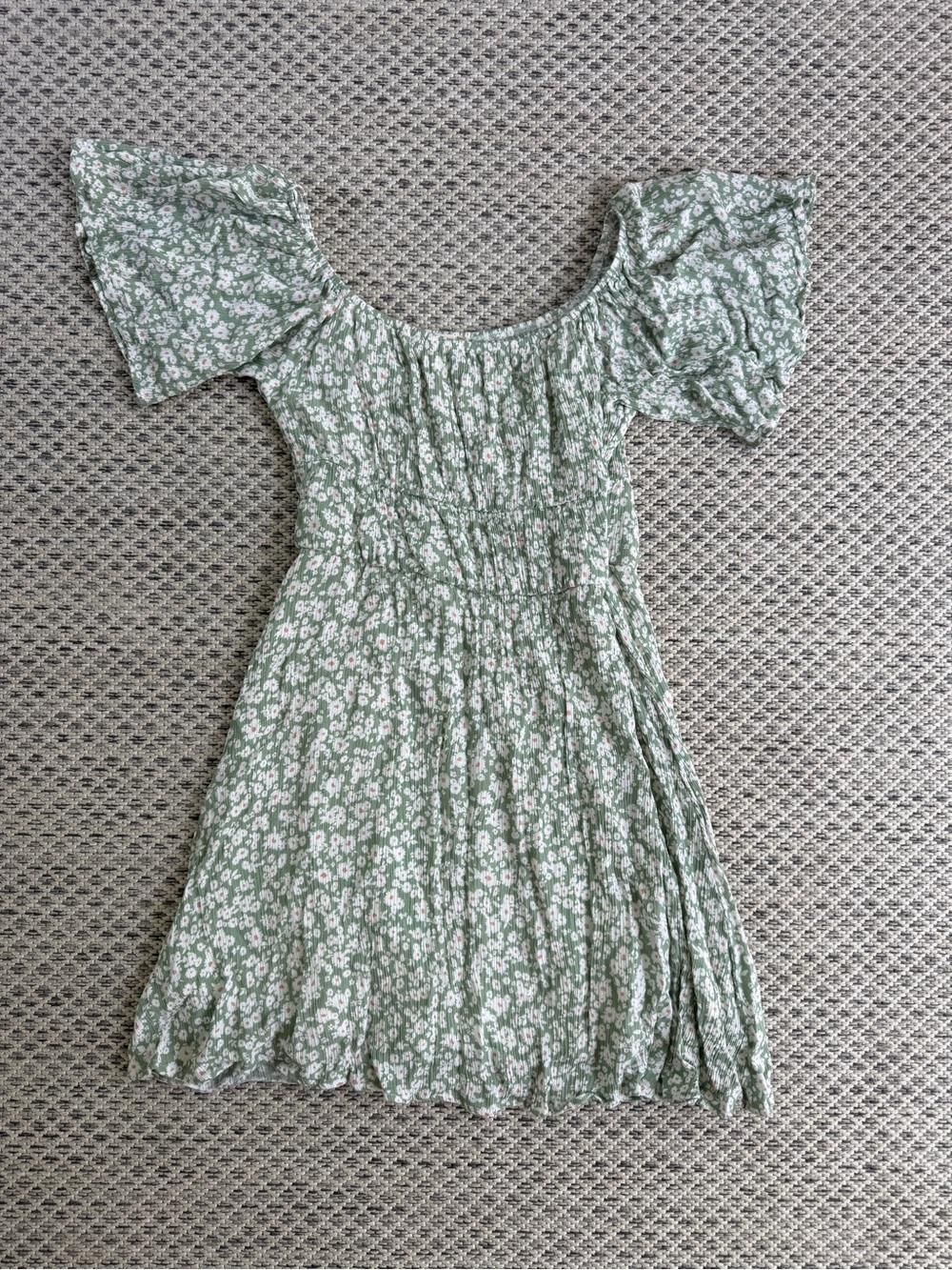 Altar'd State Sage Green Floral Mini Dress Size Small
